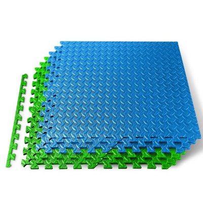 Squatz 6 - Pc Foam Interlocking Exercise Mat - Blue & Green : Target