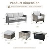XIZZI Outdoor Sectional Sofa Set, Modular Outdoor Wicker Sofa Set with Optional Solar Table, Ottomans or Fire Pit in 6 Colors, All-Weather Design - 3 of 4