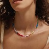 Beaded Necklace for Women, Colorful Gemstone Boho Bead Choker for Beach, Trendy Summer Natural Stone Jewelry Gifts - 2 of 4