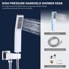 Wall-Mounted Shower System Combo Set with 10" Rainfall Shower Head, Handheld Shower, and Brass Valve Rough-In - 2 of 4