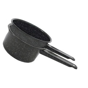 Columbian Home 6148-2 Granite Ware Saucepan Set, Black, 1 And 2 Quart - 1 of 1