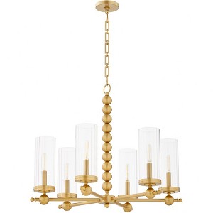 Quorum Lighting Lee Boulevard 6 - Light Chandelier in  Aged Brass - 1 of 4