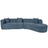 Modern Large 2-Piece Sectional Sofa with 3 Pillows,for Living Room, Bedroom - 3 of 4