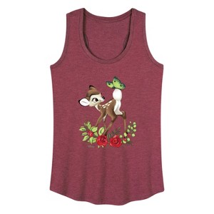 Women's - Disney - Christmas Botanical Butterfly Graphic Racerback Tank - 1 of 4