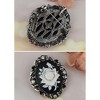 Alilang Vintage Gothic Cameo Rose Brooch Pin with Antique Silvery Tone and Rhinestone Accents - 4 of 4