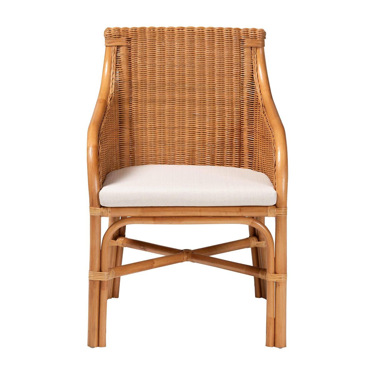 bali & pari Carolyn Rattan Dining Chair Light Honey - thumbnail 6