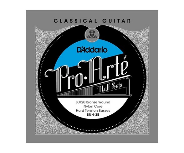 D'Addario BNH-3B Pro-Arte 80/20 Hard Tension Classical Guitar Strings Half Set