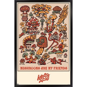 Trends International Killer Acid - Mushrooms Are My Friends Framed Wall Poster Prints - 1 of 4