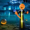 Syemin Inflatable Holiday Decorations Halloween Inflatables Outdoor Decoration Ghost with Pumpkin, Outdoor Blow Up Yard Decor, White, 43.3"*15.8"*59" - 4 of 4
