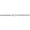 Black Bow Jewelry 2.75mm, 14k White Gold, Diamond Cut Solid Rope Chain Anklet, 9 Inch - 3 of 4