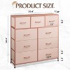 GALAXHERO Dresser 9-Drawer Fabric Storage Tower Chest for Bedroom, Hallway, Closet with Fabric Bins, Steel Frame, Wood Top, Easy Pull Handle - 2 of 4