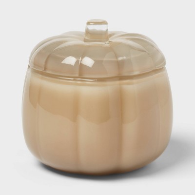 Lidded Glass Pumpkin Vanilla Jar Candle 20oz - Threshold™