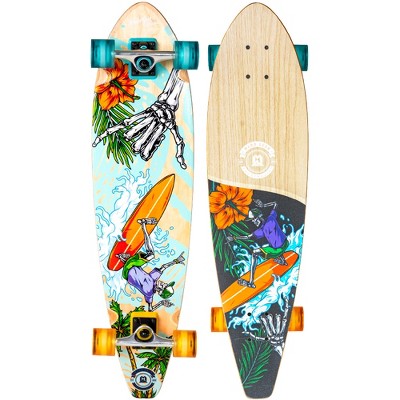 36" Pintail Longboard for Kids & Teens – Maple Deck, PU Wheels, ABEC-9 Bearings – Madd Gear