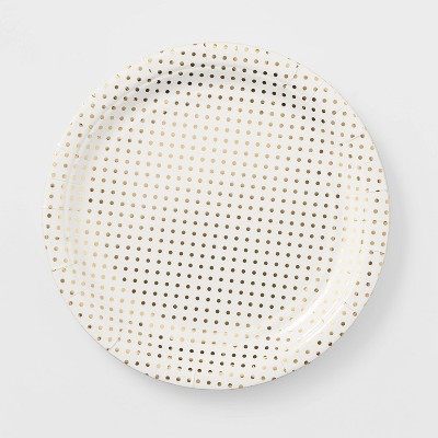 12ct Pin Dinner Plate Gold Dots - Wondershop™