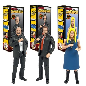 Set of 3 Ultimate Commentators With Deluxe Articulation for WWE & AEW Wrestling Action Figures - 1 of 4