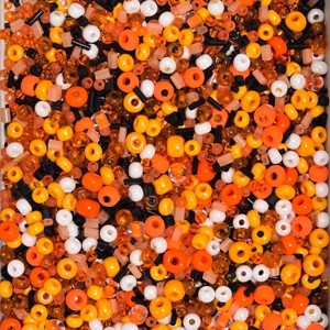 John Bead Czech Glass Seed Beads Bag Arts & Crafts Embellishments Halloween Assorted Mix 50 Grams - 1 of 4