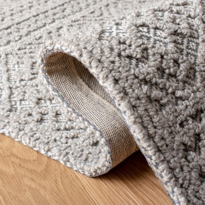 Elegant Gray Hand-Tufted Wool Runner Rug with Non-Slip Feature