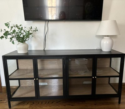 Crystal Cove Glass Tv Stand For Tvs Up To 59 Threshold Designed With Studio Mcgee Target