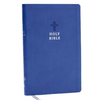 NKJV Holy Bible, Value Ultra Thinline, Blue Leathersoft, Red Letter,  Comfort Print - by Thomas Nelson (Leather Bound)