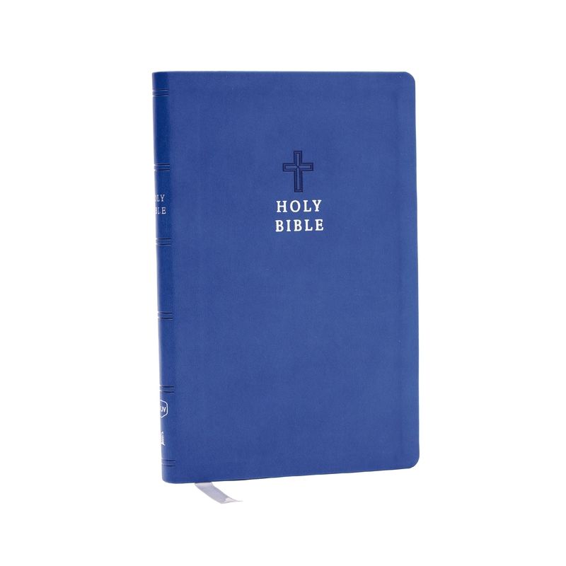 NKJV Holy Bible, Value Ultra Thinline, Blue Leathersoft, Red Letter, Comfort Print - by  Thomas Nelson (Leather Bound), 1 of 2