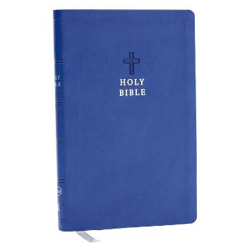 NKJV Holy Bible, Value Ultra Thinline, Blue Leathersoft, Red Letter, Comfort Print - by  Thomas Nelson (Leather Bound)