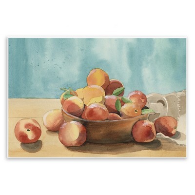 Stupell Industries Kitchen Peaches Still Life Wall Plaque Art