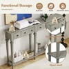 NicBex Retro Narrow Console Table,Long Entryway Table with 4 Drawers & 1 Open Shelf,Foyer Tables for Entryway,Hallway,Living Room - 4 of 4