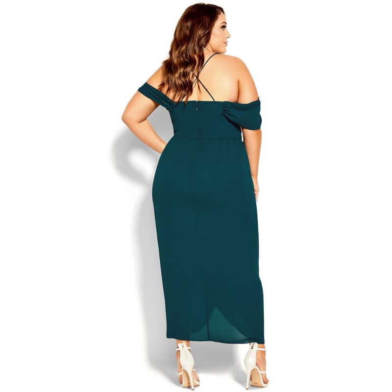 Women's Plus Size Entwine Maxi Dress - emerald | CITY CHIC, 2 of 4