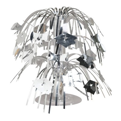 3ct Mortarboard Graduation Centerpieces Silver