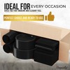 Crown Display 182 Pc Plastic Dinnerware Set: Includes 26 Each of 9''  Plates Disposable, 7'' Dessert Plates, 12oz Cups Napkins & Cutlery - 3 of 4