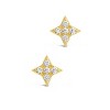 SHINE by Sterling Forever Sterling Silver Four Pointed CZ Star Stud Earrings - 4 of 4