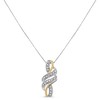 Haus of Brilliance 10K Yellow Gold Plated Silver 1/20 cttw Diamond Swirl Pendant Necklace - 2 of 4