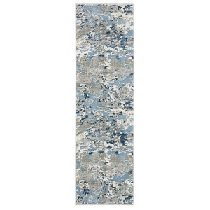 Oriental Weavers Easton 3317E Grey/ Blue Indoor Area Rug - 2'3" x 7'6" - 1 of 4