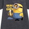 Girls' - Despicable Me Minions - Only Here For The Eats Graphic Short Sleeve Fleece Dress - 2 of 3