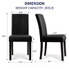 Subrtex Faux Leather Indoor Dining Chair Set Of 2, Modern Mid-Century Chairs For Home - 3 of 4