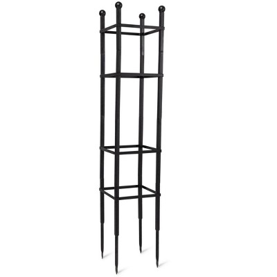Gardener's Supply Company | Essex Square Obelisk, 5 Feet tall Large Steel Tower Trellis for Garden | Perfect for Climbing Plants & Vining Flowers -