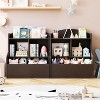 Acekool 3-Tier Kids Toy Storage Organizer, Bookshelf with 5 Compartments, Toy and Book Shelf for Bedroom, Playroom, or Classroom, Brown - 4 of 4