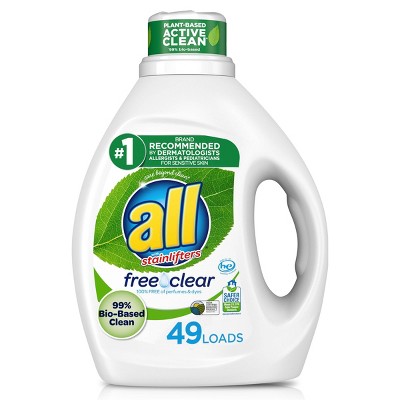 All Free Clear Pure Liquid Laundry Detergent 49 Loads - 88 fl oz