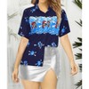 HAPPY BAY Women's Halloween Costumes Hawaiian Button Up Vintage Short Sleeve Caribbean Pirate Shirts Blouses for Women - 3 of 4