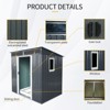 CAVINAS Multi-Functional Outdoor Garden Shed with Lockable Sliding Doors and Transparent plate - 3 of 4
