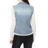 INSPIRE CHIC Women's Buttoned Washed Denim Vest with Faux Chest Flap Pockets - 3 of 3
