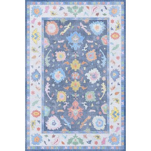 Washable Oushak Rug Non Slip Rugs for Living Room, Soft Rug for Bedroom Kids Nursery, Dining Room, Home Office Home Decor - 1 of 4