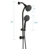 SEVOBAL Shower Faucets, Rain Shower Head with 7-Spray Handheld Combo and Adjustable Slide Bar for Modern Bathroom, Black, 28"*9"*5.3" - 3 of 4