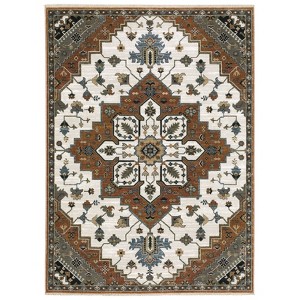 Oriental Weavers Keira KEI03 Rust / Ivory Indoor Area Rug - 5'3" x 7'6" - 1 of 4