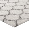 Modway Solvea Moroccan Trellis 5x8 Shag Area Rug – Plush Geometric Trellis Rug with Soft Texture for Bedroom or Living Room - 3 of 4
