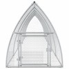 vidaXL Rabbit Hutch Silver Galvanized Steel Large Durable Rabbit Hutch - 4 of 4
