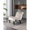 CAVINAS Velvet Upholstered Accent Chair with Wooden Legs,Modern Armless Chair,Leisure Chair for Bedroom,Reading Room - 2 of 4