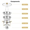 Chafing Dishes, 5QT Buffet Servers, Round Catering Food Warmers Stainless Steel Chafing Dish Buffet Set with Glass Lid & Lid Holder, 4 Packs, Gold - 2 of 4