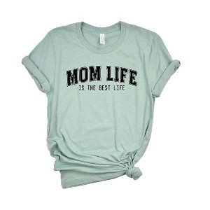 Simply Sage Market Women's Varsity Mom Life Short Sleeve Graphic Tee - 1 of 2