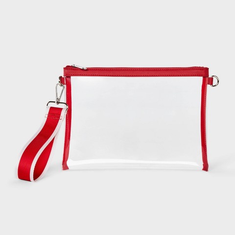 Wild Fable Game Day Clear Wristlet Clutch - Wild Fable™ Red